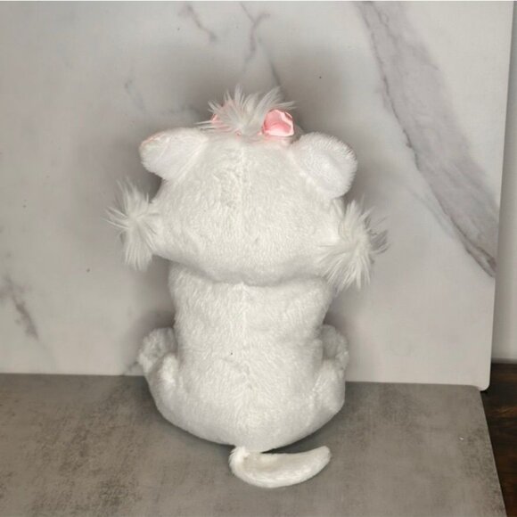 Disney Parks Marie Aristocats Plush Toy 8" White & Pink Baby Stuffed Animal - Picture 14 of 16